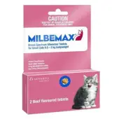 Milbemax For Small Cats 0.5 To 2 Kg - Upto 4.4lbs 20 Tablet