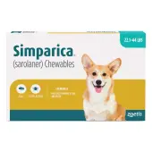 Simparica Chewables For Dogs 22.1-44 Lbs (Blue) 3 Pack