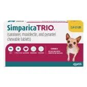 Simparica Trio For Dogs 2.8-5.5 Lbs (Yellow) 3 Chews