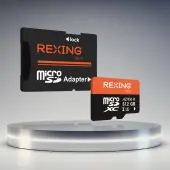 REXING microSDXC UHS-3 4K Full HD Video High Speed Transfer Monitoring SD Card with Adapter for Dash Cams, Surveillance System, Security Camera, & Bod