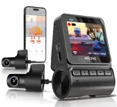 REXING RH2 Triple Channel Dash Cam - 2.5K Front and Dual 1080p Rear Cameras with Wi-Fi, and Optional GPS - RH2-3+64G+GPS Smart Hardwire Kit