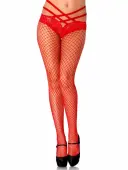 Leg Avenue Net Pantyhose with Lace Panty