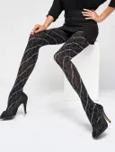 Platino Alma ZigZag Pattern Tights